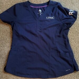 Women's Navy scrub top